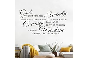 ANFIGURE Bible Verse Wall Stickers for Bedroom: Christian Quotes Inspirational Living Room Vinyl Art Wall Decals - God Grant Serenity Prayer 21" X 11"