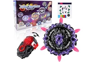 Acebwhtoy Spinning Tops Set With Launcher, 4D Metal Fusion Bey Burst Blade Set, Spinning Top Toy Gift for Children, Teenagers and Adults