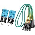 HALJIA 2Pcs DHT11 Digital Temperature Humidity Sensor Module Compatible with Arduino