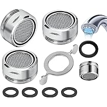 Joint Robinet Cuisine Mousseur De Robinet M24 6 Pices Avec Filtre En Acier Inoxydable Comprend Joints Et Cl Mousseur Pour Lavabo PZCC - Bricolage Aérateur Robinet