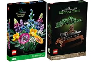 BRICKCOMPLETE Lego 2er Set: 10281 Bonsai Baum & 10313 Wildblumenstrauß