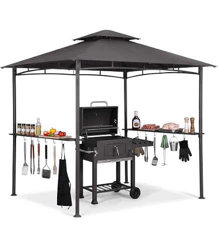 bbq zelt Festnight BBQ-Pavillon 215x150x220 cm Anthrazit Stahl 10 Haken Witterungsbeständig Grillpavillon Grillzelt Grill Dach Überdachung Farbe:Green black Rastila Camping Helsinki, Helsinki wherever you are! BEST SELLER