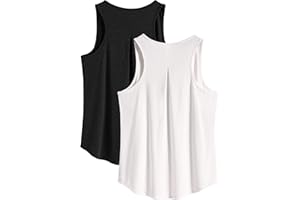 PINSPARK Sportowy tank top damski, szybkoschnący, bez rękawów, na lato, oddychający, do biegania, joggingu, na siłownię, 2 sztuki