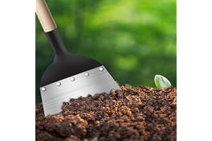 YEAHBOOM Pala Multifunzionale per La Pulizia,Pala da giardino multifunzionale per la casa,Pala per La Pulizia Del Giardino,acciaio al carbonio diserbo piantare strumento,Pala Piatta in Acciaio 28cm