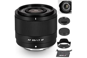 VILTROX 25mm F1.7 XF APS-C für Fuji X, STM-Autofokusobjektiv mit großer Blende für Fujifilm Fuji X-Mount Kameras X-E4 X-H1 X-Pro3 X-S10 X-T4 X-T10 X-T20 X-T30 XT30II X-T200 X-H2 X-H2S X-T5 X-S20 X-T5