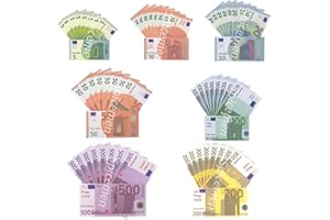 XEIYEI 210 Blätter Kaufmannsladen Spielen Deko Spielgeld für Kinder Kaufladen Lustige Spielgeld Kaufmannsladen Spielen Deko 7 Werte für Lern- und Spielzwecke