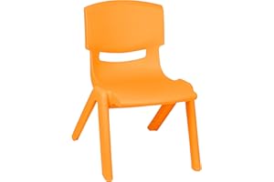 alles-meine.de GmbH Tisch & Stühle Sitzgruppe Artikel & Farbe frei wählbar Kinderstuhl - ORANGE - bis 100 kg belastbar/stapelbar/kippsicher - für INNEN & AUßEN - Plasti..