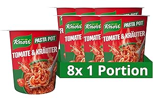 ‎KNORR Knorr Pasta Snack Pot Tomate & Kräuter leckere Instant Nudeln fertig in nur 5 Minuten 8 x 69 g