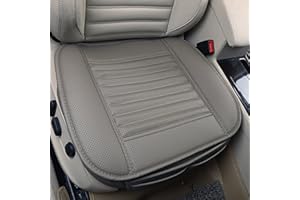 MYMM Coussin de siège, Protection des sièges d'auto, Confort et Respiration Four Seasons General PU Cuir Bambou Charcoal Intérieur de Voiture Respirant, Fournitures de Voiture (Gris)