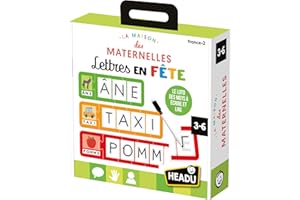 Headu - Lettres en Fête - Le Loto des Mots À Écrire Et Lire | Jeu Educatif 3 4 5 6 Ans, en Collaboration avec Les Maternelles, Cadeau Enfants, Cadeau Fille, Cadeau Garçon, Made in Italy