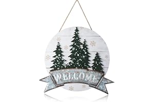 Walasis Türkranz Ganzjährig Türdeko Haustür Türkranze Frühling Außen Tür Kranz Modern Deko (Weiß Weihnachtsbaum)