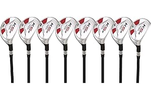 Senior One Length Men’s Majek Golf All Hybrid Complete Full Set, which Includes: #3, 4, 5, 6, 7, 8, 9, PW Senior Flex Total of 8 Right Handed New Utility “A” Flex Clubs
