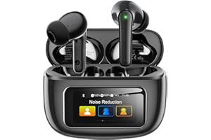 ZIUTY Kopfhörer Kabellos Bluetooth 5.4, In Ear Kopfhörer Bluetooth mit Touchscreen & 5 EQ Modi, Bluetooth Kopfhörer ANC/ENC Noise Cancelling, 8H Spielzeit, IPX7 Wasserdicht Sport & Gaming Kopfhörer-Schwarz
