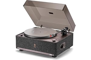 STACK STONE STACKSTONE SS08 Platine Vinyle Bluetooth 5.3 avec Haut-Parleurs Hi-FI à Grande Chambre Acoustique, Système Anti-Vibration Double Couche, Cellule Magnétique AT-91R, Plateau Aluminium, 33/45 Tours