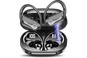 Jesebang Bluetooth Kopfhörer Sport, Kopfhörer Kabellos Bluetooth 5.3 mit HD Mic, Überragende Klangqualität, 50 Std Spielzeit, Comfort Fit, Dual LED-Anzeige, IPX7 Wasserdicht in Ear Ohrhörer