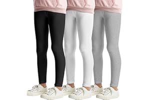 L&K-II Kinder Leggings Basic Uni Farbe Mädchen Tanzhose Baby Leggins Fitness Hose Baumwolle 2708