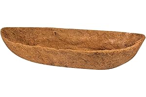 Chen0-super 48 Inch Coco Liner For, Coco Liner Trough, Trough Coco Liner, Coir Fiber Replacement Liner for Wall Trough Planter, Half Moon Shaped Planter Liner for Window Box