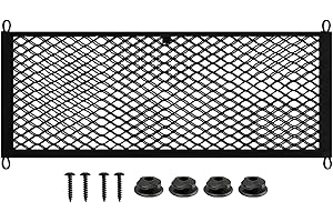 Kingsea Rete Portaoggetti Auto,25 X 60cm Tasca Portaoggetti Auto,Rete Portaoggetti Camper,Contenitore per Spuntini,Giocattoli,Ombrelli e Altri Oggetti Vari