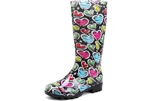 Rumkok Stivali Gomma Donna, Comode Antiscivolo da Pioggia Stivali Antinfortunistica, Leggere Impermeabile Scarpe da Giardino