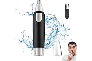 EHIOG Taglia Peli Naso e Orecchie,Rifinitore Barba Taglia Peli Naso e Orecchie,Rimozione Efficace e Sicura, Senza Fili Facile da Pulire e Trasportare-Nero
