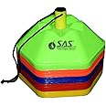 SAS Sports Agility Training Hexa Saucer Cone (Set of 25) for Football Soccer Field Marking Speed Coordination