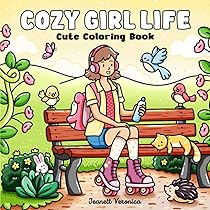 Cozy & Girly Coloring Book - Libro Da Colorare Per Adulti, Ragazzi E Bambini - Foto 11