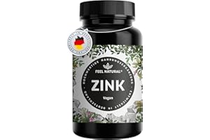 ‎FEEL NATURAL Zink Tabletten - 365 Stück im Jahresvorrat - Hochdosiert mit 25mg je Tagesdosis - Hochwertig: Zink-Bisgylcinat - Laborgeprüft, ohne Zusätze wie Magnesiumstearat - Vegan