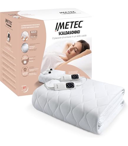 Imetec - Surmatelas Chauffant - Chauffe-lit Pour Lit Double 150 x 80 cm