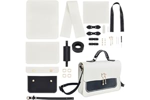 WADORN DIY Kit de Fabrication de Sac à Bandoulière en Cuir, Sac à Tricoter en Cuir PU Faisant Les Matériaux Sac à Main en Cuir Sac à Main Matériel de Couture, 23.8×18.2cm
