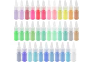 Woohome Juego de Manualidades de Arena, Art Sand Kit, Botellas de Arena de Colores para Decoración de Fiestas, Decoración de Colore, Pintura DIY (35 Color Estilo B)