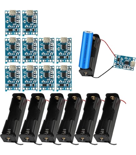 Supporto per custodia per batteria 18650, 1 confezione da 1/2/3/4 slot