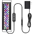 hygger 18W 24/7 Aquarium Light, Adjustable Timer, Adjustable Brightness Fish Tank Light, Aquarium Light for Planting and Freshwater Tanks, 7 Colors [Energy Class A+]