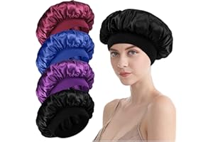 LADES Hair Bonnet for Women – Soft Breathable Hair Cap Shower Caps for Braids Natural Hair