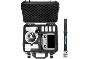 LEKUFEE Estuche Rígido Impermeable para dji Flip Drone, Pack dji Flip Vuela Más, dji RC 2, dji RC N3/RC N2, Batería (9 Piezas), Hub de Carga y más Accesorios (Solo Bolsa)
