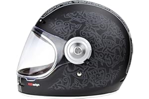 VPR.303 VIPER F659 Motorbike Premium Retro Full Face Helmet Fiberglass Motorbike Scooter Rider Men & Women Vintage Classic Sports Racing Touring ECE Approved Helmet -Jorvik