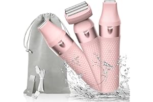 Scdom Intimrasierer für Frauen Elektrisch, 3 in 1 Rasierer Damen Intimbereich Elektrisch mit Double Float Folien und Rutschfestem Silikongriff, Elektrorasierer für Bikinizone, Arme, Beine, Achseln