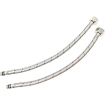 Xcel Home™ 2 X 10 Mm (M10) X 1/2" BSP (150 Mm Di Lunghezza) Tubi Flessibili Per Rubinetto, Connettori Monoblocco Per Rubinetto Da Cucina E Bagno