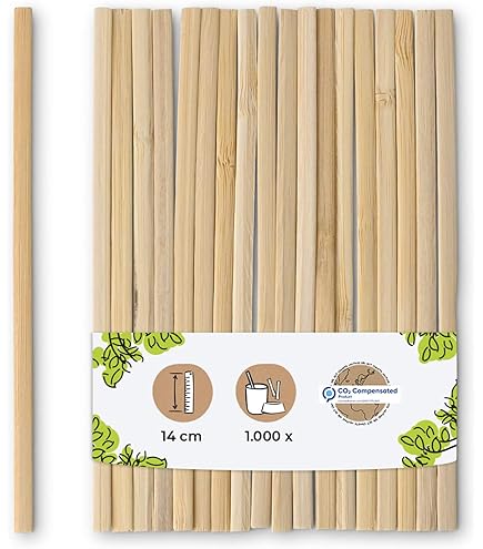 Fiesta berkenhouten roerstaafjes 19cm, 1000 stuks