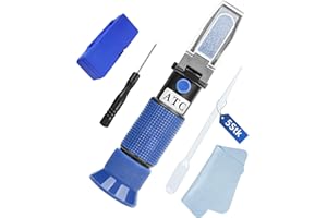 ZITFRI Refrattometro Antigelo 4 in 1 con ATC, Tester Liquido Raffreddamento per Etilene Glicole (G11 G12), Propilene Glicole (G13), AdBlue (Def), Acido Batteria e Liquido Lavavetri, Pannello Blu 501