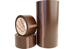 Packatape - 6 Rolls Per Pack 48MM x 66M Brown Packaging Tape for Parcels and Boxes. This 6 rolls pack of Heavy Duty Brown Packing Tape Provides a Strong, Secure and Sticky Seal for your Boxes