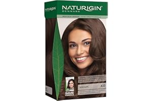 NATURIGIN Brown Hair Dye 4.0 | Permanent Hair Colour with Natural Ingredients | Ammonia Free | 100% Grey Coverage | Vegan | Rich Chocolate Brown Colour | Natural Healthy Shine