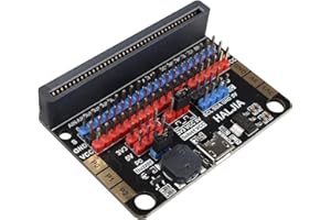 HALJIA BBC Micro:bit Erweiterungsplatine Adapterplatte für Mini Breakout Board Integrierter Buzzer Modul IO IIC Ports DIY-Programmierprojekt Micro bit Starter Kit Kompatibel mit Microbit V2 V1