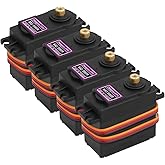 Deegoo [4-Pack] MG996R 55g Metal Gear Torque Digital Servo Motor for Futaba JR RC Helicopter Car Boat Robot