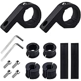 NineSSJLY 2 x Universal Headlamp Brackets - Clamp 15-32 mm with Rubber Inserts for Motorcycle, ATV, SUV, Car, Truck, Boat, Tr