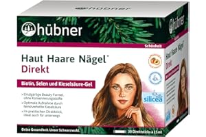 Hübner Original silicea DIRECT Sticks | Kieselsäure-Gel mit Biotin| Nahrungsergänzungsmittel für Haut, Haare, Nägel | Aprikosengeschmack