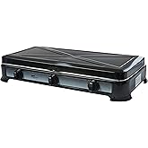 Fornello A Gas 3 Fuochi Da Campeggio - Cucina Da Esterno Portatile Con Griglia Removibile