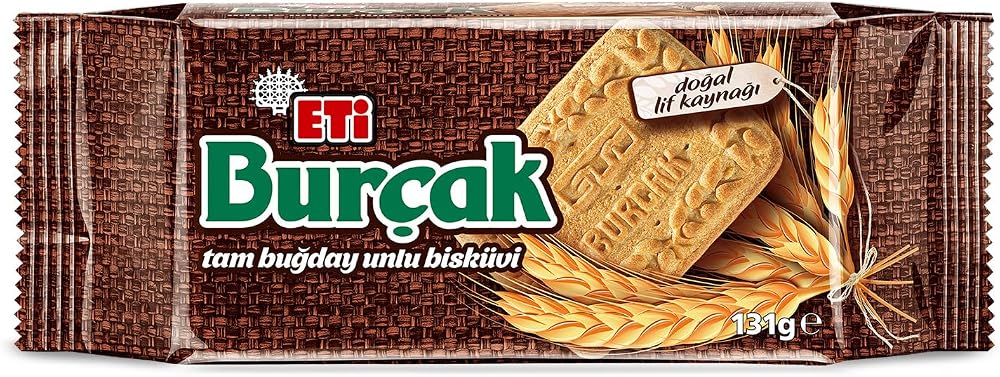 Eti Burçak Tam Buğday Unlu Bisküvi 131 g x 24 Adet