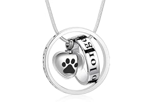 MINICREMATION Minicremazione Gioielli per cremazione Collana con urna per ceneri Per sempre nel mio cuore, non più al mio fianco Collana con urna per animali domestici per cremazione Vite si apre e blocca gioielli con ciondolo per ceneri per cane gatto