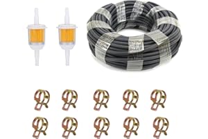 SUpoetry Filtri Carburante, Accessori per Filtri Benzina, Kit Filtro Benzina Universale 2 Filtri Tubi Carburante Fascette Tubo Carburante