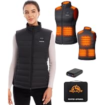 Gilet Chauffant GOTOBI Femme - 9 Zones Chauffantes - Batterie 16000mAh - 3 Températures - Plein Air
